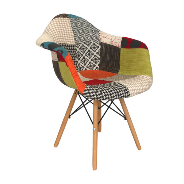 Silla Eames con brazo patchwork