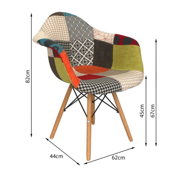 Silla Eames con brazo patchwork - Imagen 7