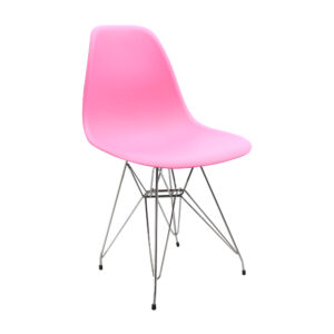 Silla Eames con base metálica cromada