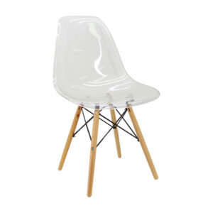 Silla Eames sin brazo transparente