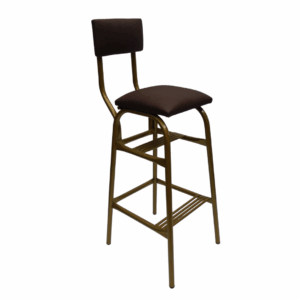 Butaco escalera 2 pasos estructura dorada