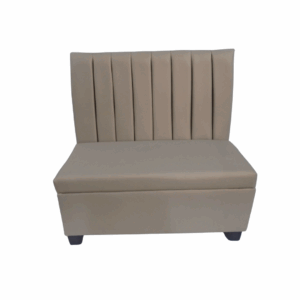 Sofá con espaldar acanalado de 1M cuerotex