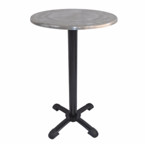 Mesa coctelera base pata chao pintura con tapa redonda en acero