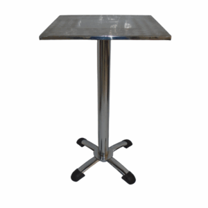Mesa coctelera base pata chao croma con tapa en acero