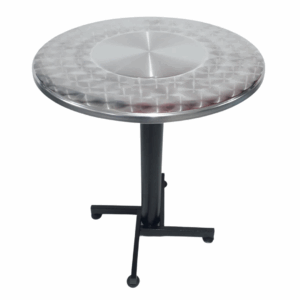 Mesa base cruceta pintura tapa en acero redonda