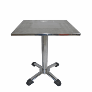 Mesa base pata chao cromada con tapa en acero
