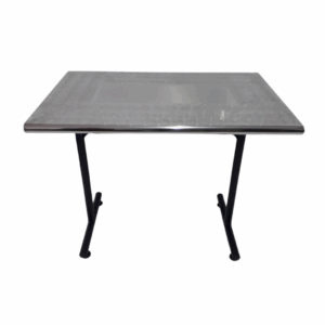 Mesa base H pintura con tapa en acero 90x60