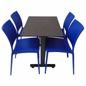 Sillas Mágica con mesa base H especial en madera de 90x60