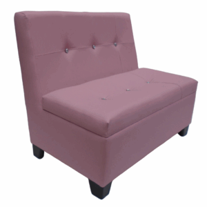 Sofá de 1M capitoneado con botón tipo diamante en pranna