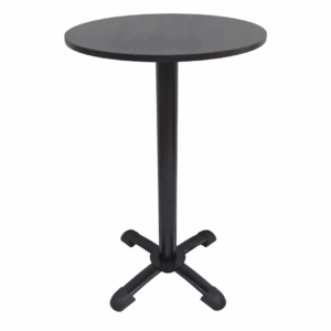 Mesa coctelera base pata chao pintura con tapa redonda en madera